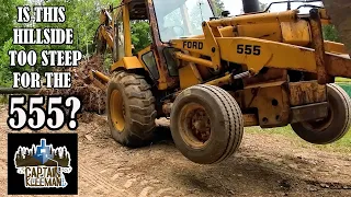 Land Clearing with Old Backhoe