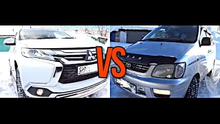 OFFROAD ! Mitsubishi Pajero Sport VS TOYOTA Lite Ace NOAH 4WD ! Спор между Японскими марками