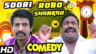 Velainu Vandhutta Vellaikaaran Soori and Robo Shankar Comedy | Vishnu | Niku Galrani