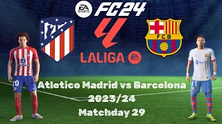 FC 24 - Atletico Madrid vs Barcelona | La Liga 2023/24 Full Match Gameplay | PS5™ [4K60]