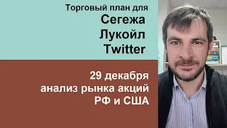 Анализ акций Сегежа, Лукойл, Twitter/ Обзор рынка акций РФ и США