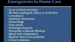 Palliative Didactic:  Home Care - Pt 3