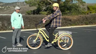 You Must See Men Ride an E Trike for First Time! - 3 Wheel Electric Bike Inaugural Ride