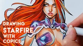 Drawing STARFIRE ♦ COPIC MARKER coloring tutorial + tame lapse