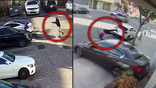 Armed thief robs victim in broad daylight, runs him down with car on Sunset Blvd in WeHo