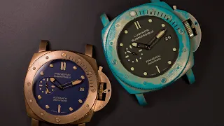 DIY PANERAI SUBMERSIBLE BRONZO HACK! Step by step on how to get & remove patina fast!