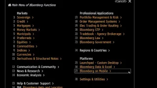 Videotutorial Introducción a Bloomberg