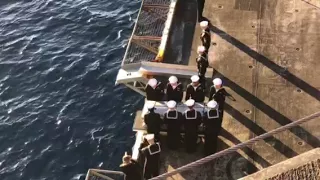 Burial at sea on the USS Nimitz