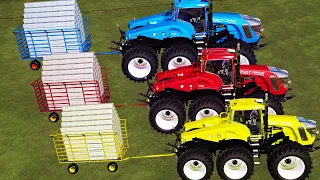 LAND OF MINI! SMALL PRESS BALER vs MEGA TRACTORS! COLORFUL HOBBY FARM! |Farming Simulator 19