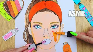 ASMR Makeup & Skincare for Girl with PAPER COSMETICS 💄