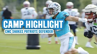 Camp Highlight: Christian McCaffrey shakes Patriots defender