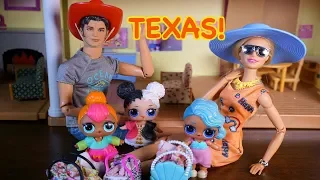 LOL SURPRISE DOLLS Pack Up Bags For TEXAS Vacation!!