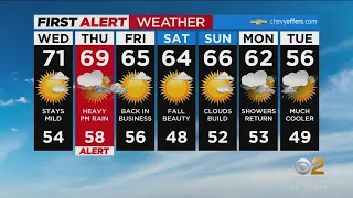 First Alert Forecast: Tuesday evening 10/11 CBS2 weather headlines