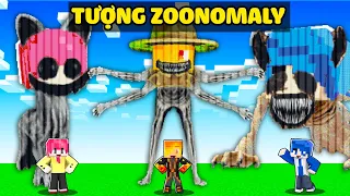 THỬ THÁCH XÂY TƯỢNG BẠN BÈ ZOONOMALY SINH TỐ TEAM TRONG MINECRAFT