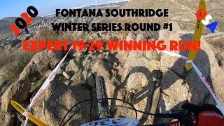 2020 Fontana Southridge MTB | Winter Series DH MTB Round 1 | Expert 19-29 Winning Run