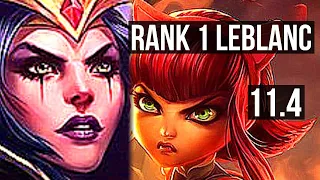 LEBLANC vs ANNIE (MID) | Rank 1 LeBlanc, 8/1/9, Dominating | TR Challenger | v11.4