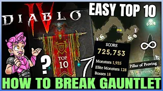 Diablo 4 - This Trick BREAKS Gauntlet - Easy Top 100 Leaderboard Guide & INFINITE Score Secrets!