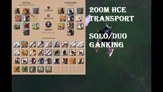 Red zone | Solo/Duo Ganking #2 | 200M HCE Transport | Albion Online