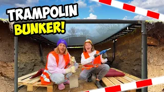 Wir bauen einen GEHEIMEN TRAMPOLIN BUNKER! (unter der Erde!)