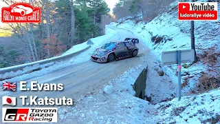 test Monte-Carlo 2022 E.Evans/T.Katsuta  full attack mistakes gros passage Toyota Yaris WRC 2022