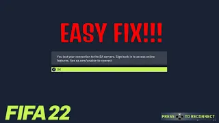 How To CONNECT To The EA SERVERS in FIFA 22 (EASY FIX)