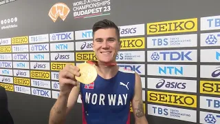 Norway's Olympic champ Ingebrigtsen after defending his 5000m title at World Athletics Championships