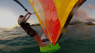 Kailua Bay Sunrise Windsurf foiling