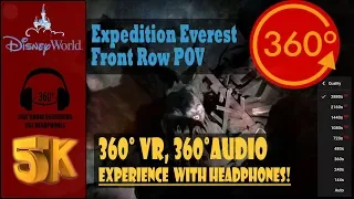[5K 360°, 360° Audio] Expedition Everest, Front Row Reaction View - Animal Kingdom, Disney World