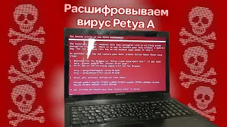 Removing and decrypting the Petya A virus on a real computer without losing data!