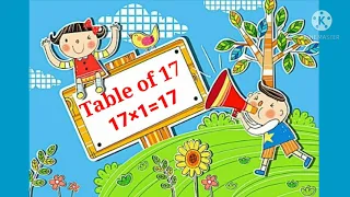 Multiplication Table of 17// 17×1=17 Table// Table of 17