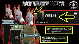 Teaching 3 Griefing Donkeys a lesson | GTA Online