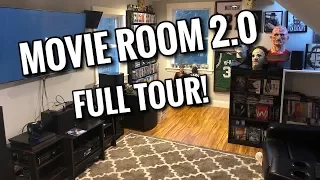 MOVIE ROOM 2.0! FULL TOUR OF MY NEW HOME THEATER/MAN CAVE!