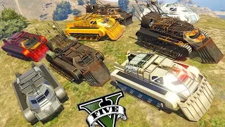 GTA V Online - Rolezinho Voando com 10 Novos Tanques Scarab Invadindo Forte Zancudo INSANO!