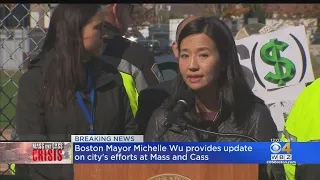 Hecklers force Boston Mayor Michelle Wu to abruptly end Mass and Cass news conference