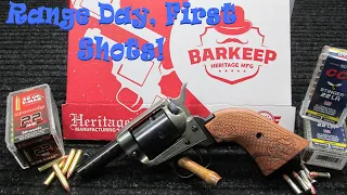 Heritage Barkeep .22lr & .22 Magnum First Shots Range Day. Shooting Paper, Clay & Steel!