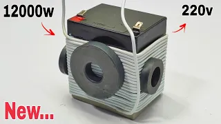 Battery convert to 220v 12000w generator #free energy#viralvideo