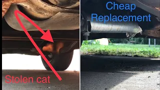 Cheap replacement for catalytic converter with no welding