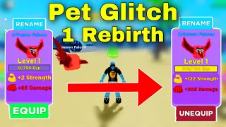 How to Pet Glitch With 1 Rebirth in Muscle Legends 2023 ~ Roblox