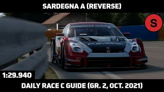 Gran Turismo Sport - Daily Race Lap Guide - Sardegna A (Reverse) - Nissan MOTUL AUTECH GT-R Gr. 2