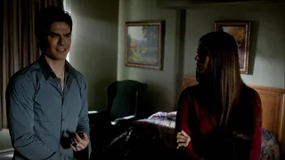 TVD 3x19 - Damon, Elena and Jeremy arrive at a motel room, Jeremy contacts Rose | Delena Scenes HD