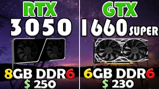 RTX 3050 VS GTX 1660 SUPER | I9 12900K - TEST IN 10 GAMES