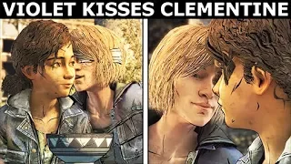 Violet Kisses Clementine - Ending Scene - The Walking Dead Final Season 4 Episode 4