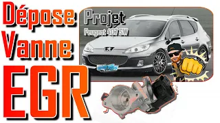 Depose vanne EGR sur moteur RHR Peugeot 407 & Citroën c5  2.0 16v HDI