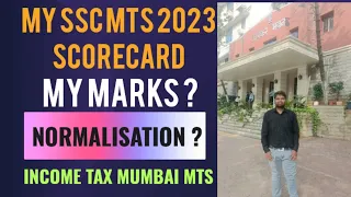 SSC MTS 2023 SCORECARD ll MY MARKS ? ll NORMALISATION ? ##sscmts2023