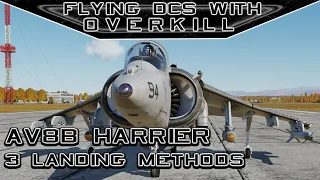 Flying DCS World With OverKill| AV/8B Harrier | Landings