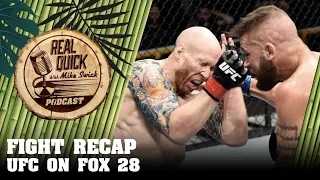 UFC On Fox 28 Orlando Recap - Josh Emmett vs Jeremy Stephens | Real Quick With Mike Swick Podcast