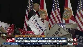 President Trump coming to Tampa for two events at the end of July