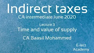 Indirect taxes-CA intermediate tos & vos -CA Baasil Mohammed