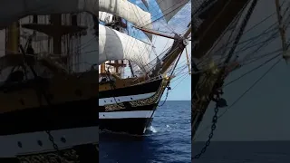 😍Amerigo Vespucci is a giant ship of Italian Navy✨🔥 #ship #navy #boat #yatch #warship #shorts #short