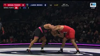 Aaron Brooks(PSU) vs Michael Toranzo(RU) 2/12/24 (Jeff Byers Radio Call)